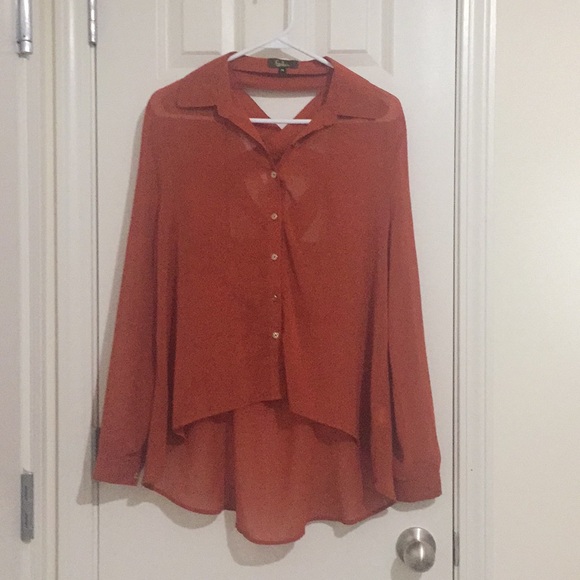 earleem Tops - Burnt orange long sleeve top size: medium
